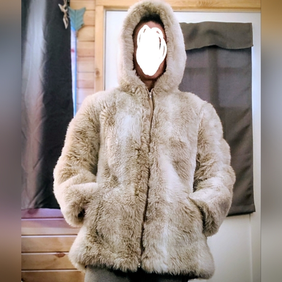 Vintage Sears Fashion White Faux Fur Women's Jacket❤️BEAUTIFUL!!!! Sz Sm/Med(16) - Picture 2 of 16